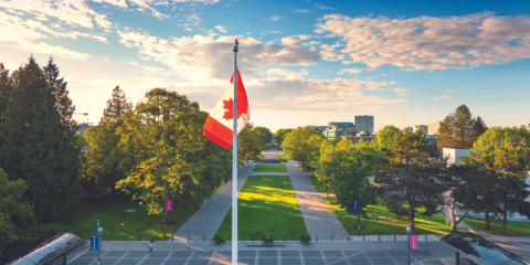 Canadian flag at UBC Vancouver campus