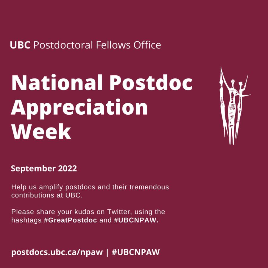 National Postdoc Appreciation Week kicks off Postdoctoral Fellows